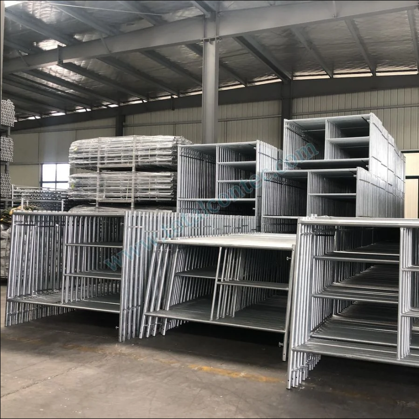 H‑Frame Scaffolding System | Steel Frames, Ledgers & Braces | Painted/Hot‑Dip Galvanized | Fast Erection Access Scaffold for Construction Sites UAE